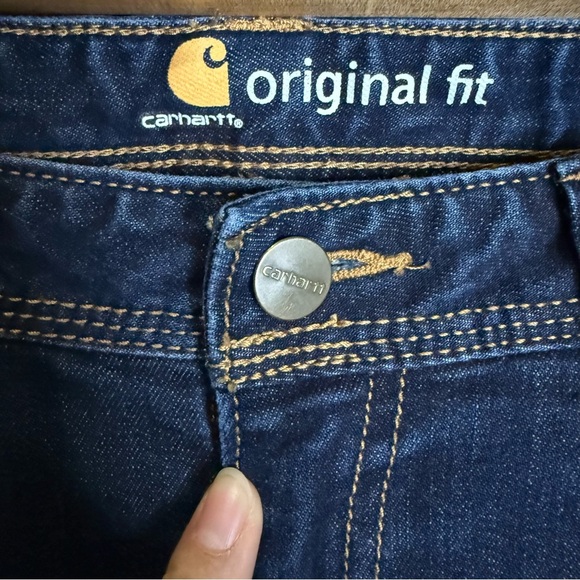 Carhartt Blue Straight Leg Jeans Classic Style - Picture 4 of 13